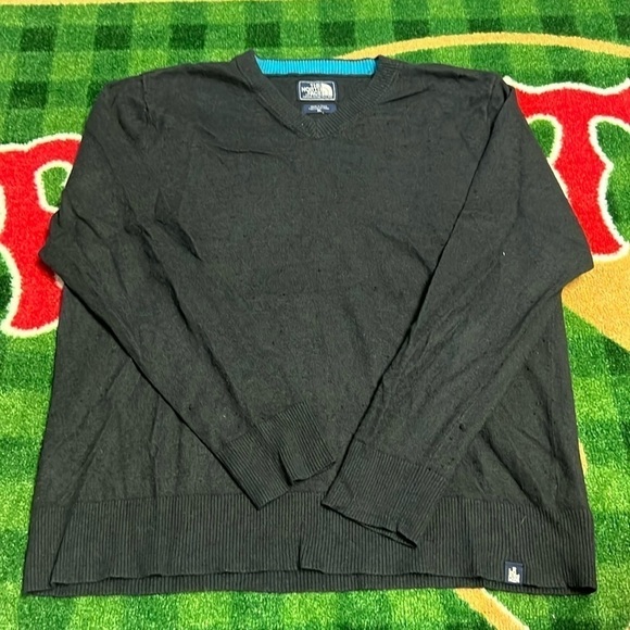 The North Face Men's Sweater V Neck Lightweight Long Sleeve - Navy - XL - Picture 1 of 4